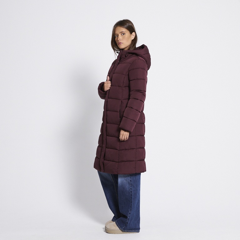 Long puffer jacket "Penny" Plum